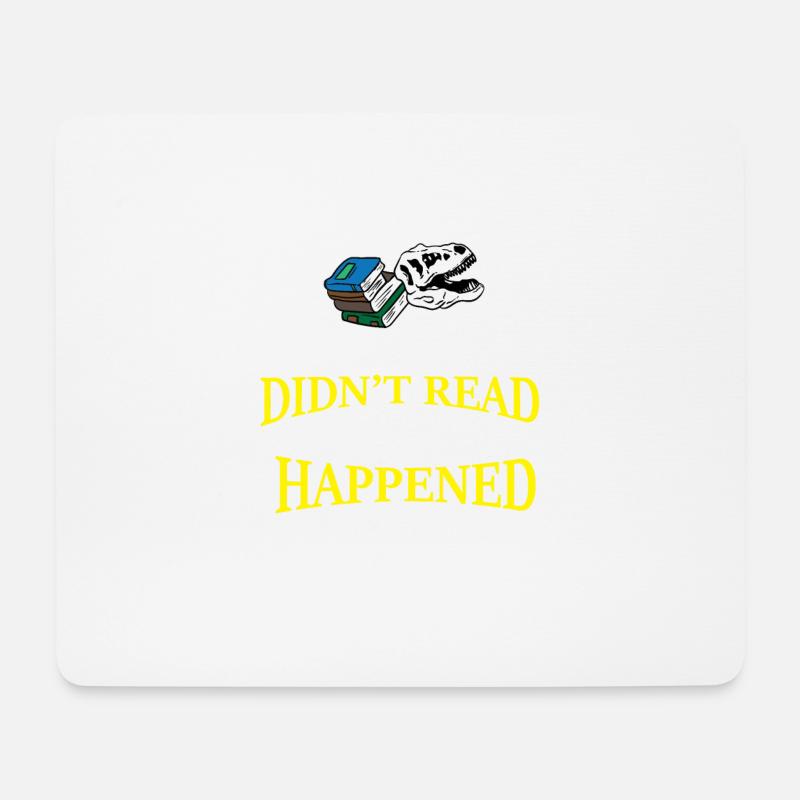 Dinosaurier Lesen Bücher lustig bibliothek - Mousepad (Querformat) - Weiß