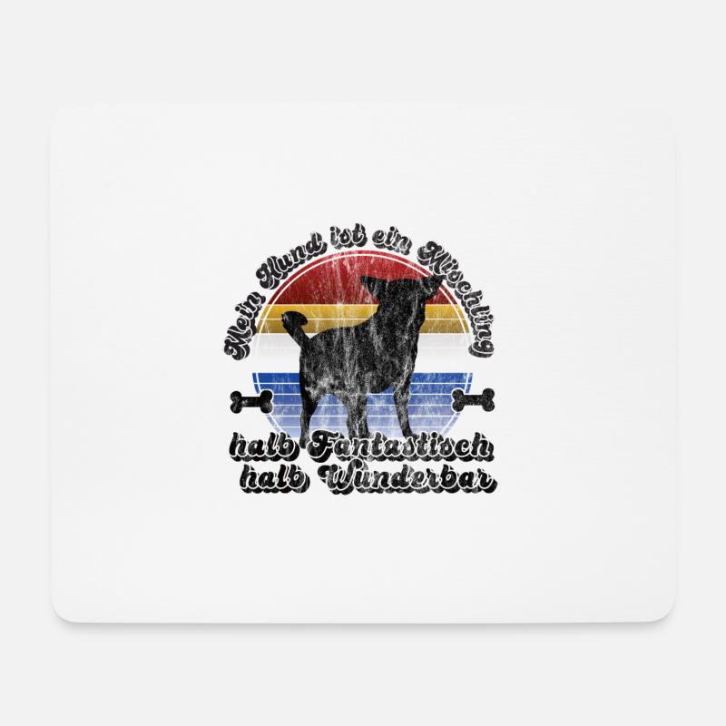 Mischling Hund fantastisch Wunderbar Sunset - Mousepad (Querformat) - Weiß