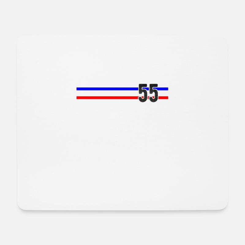 Fifty Five and Counting Tri-stripe - Mouse Pad (horizontal) - white