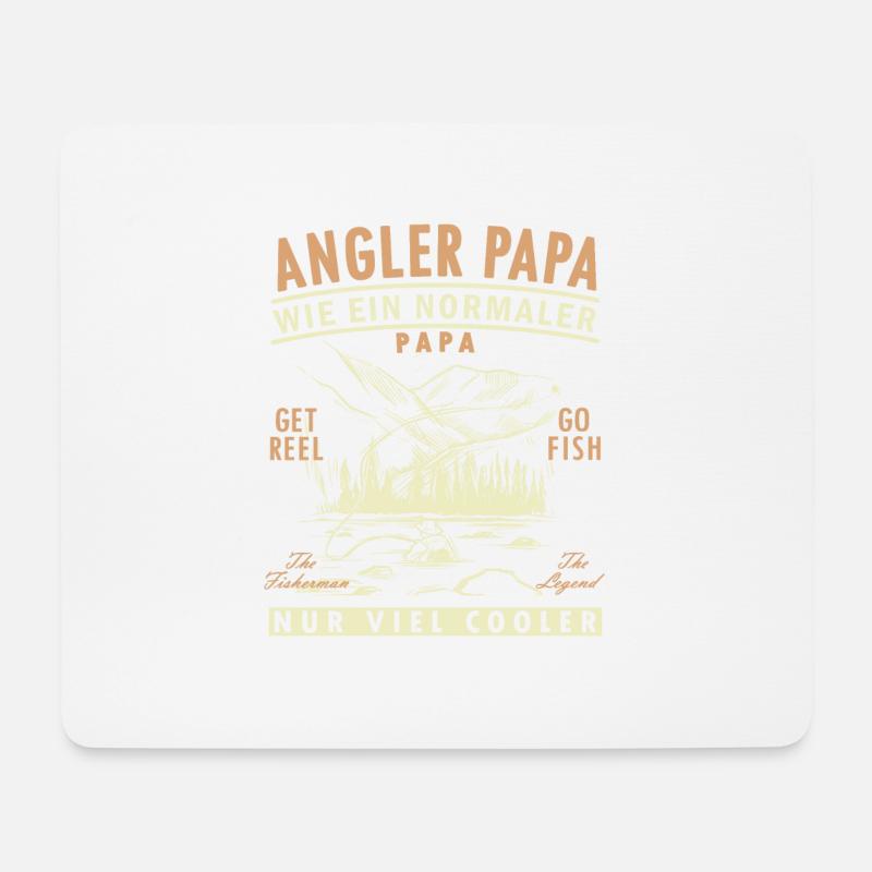 Geschenkidee Angler Papa - Mousepad (Querformat) - Weiß