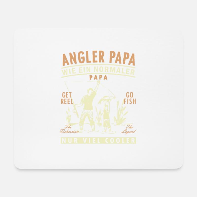 Geschenkidee Angler Papa - Mousepad (Querformat) - Weiß
