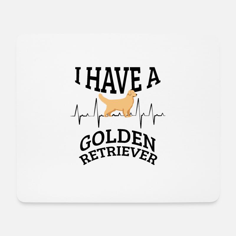 I HAVE A GOLDEN RETRIEVER - Mousepad (Querformat) - Weiß