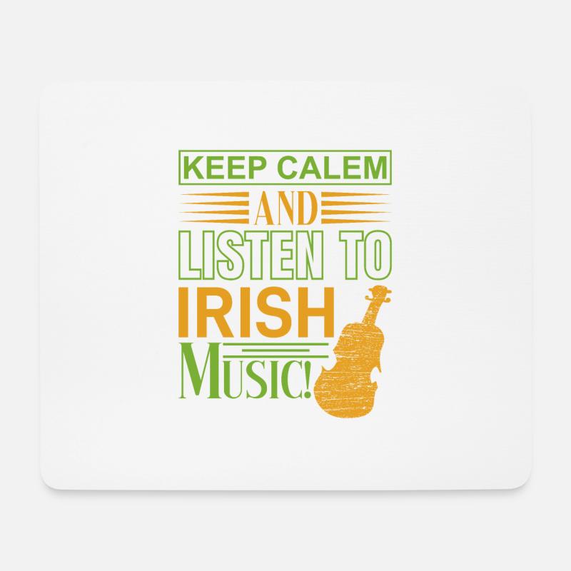 Keep Calm St. Patricks Day - Mousepad (Querformat) - Weiß