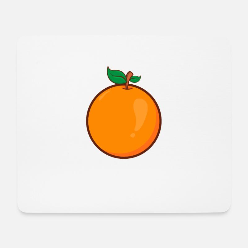 Orange - Mousepad (Querformat) - Weiß