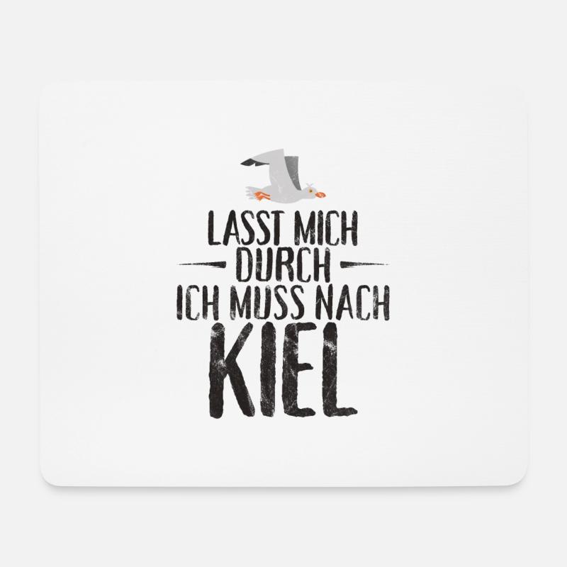 Lasst mich durch ich muss nach Kiel Möwe - Mousepad (Querformat) - Weiß