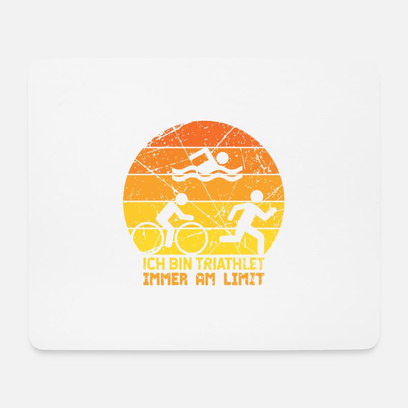 Triathlon Sport - Mousepad (Querformat) - Weiß