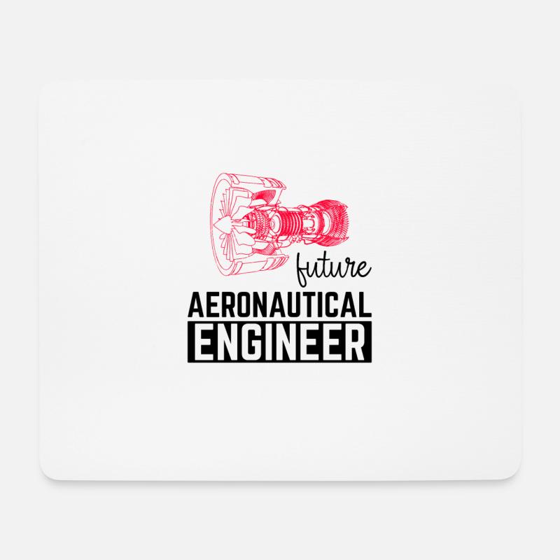 Future Aeronautical Engineer - Mousepad (Querformat) - Weiß