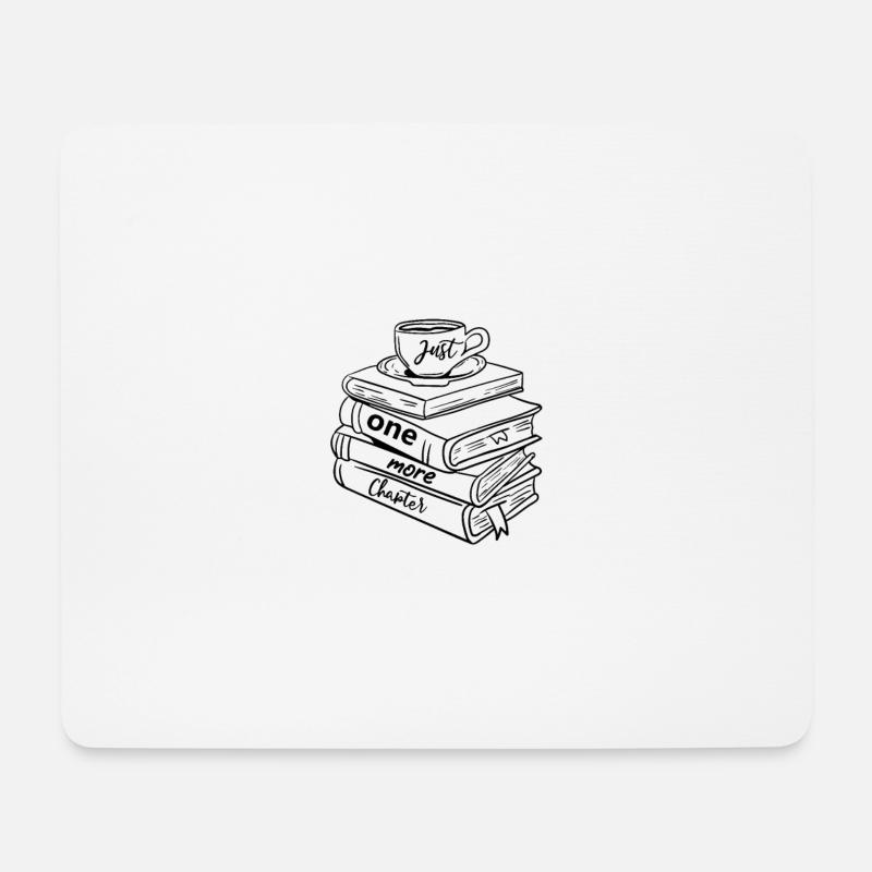 Ein Kapitel noch Buch Bücher Lesen Bücherwurm - Mousepad (Querformat) - Weiß