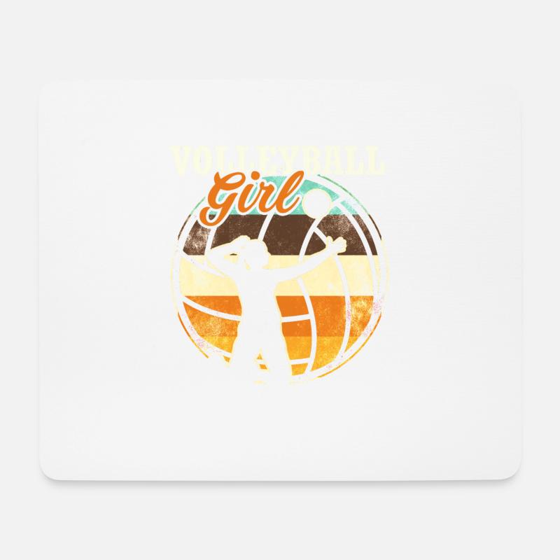 Volleyball Mädchen - Mousepad (Querformat) - Weiß