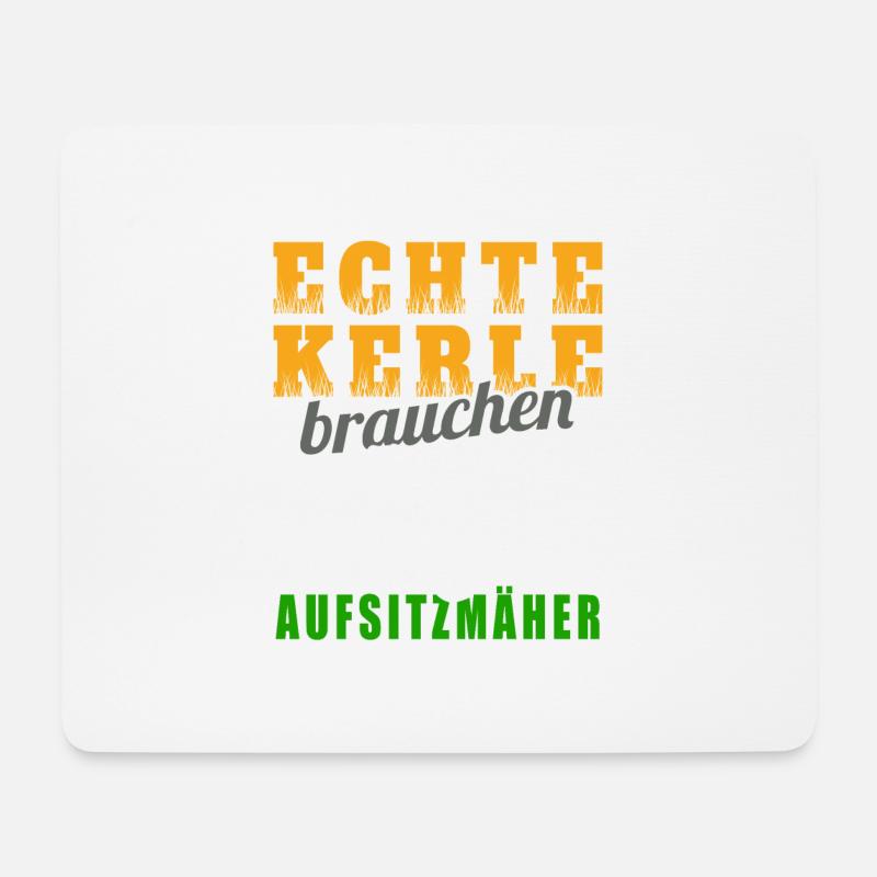 Rasenmäher Aufsitzmäher Rasentraktor Gartenarbeit - Mousepad (Querformat) - Weiß
