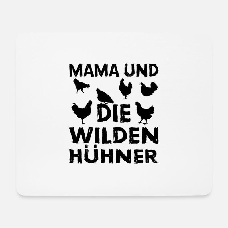 Hühner Mama - Mousepad (Querformat) - Weiß
