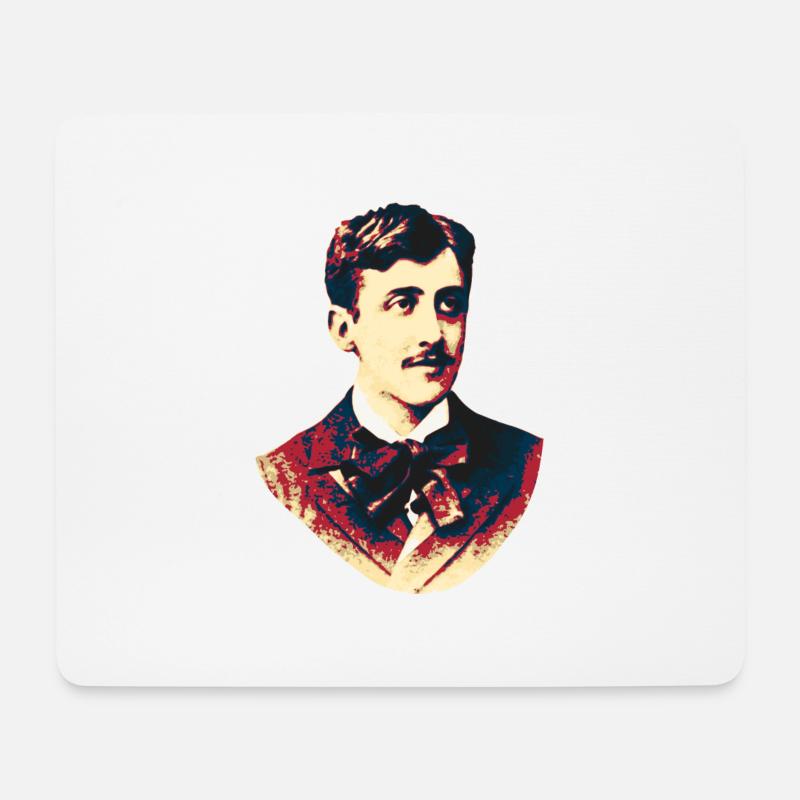 Marcel Proust - Mousepad (Querformat) - Weiß