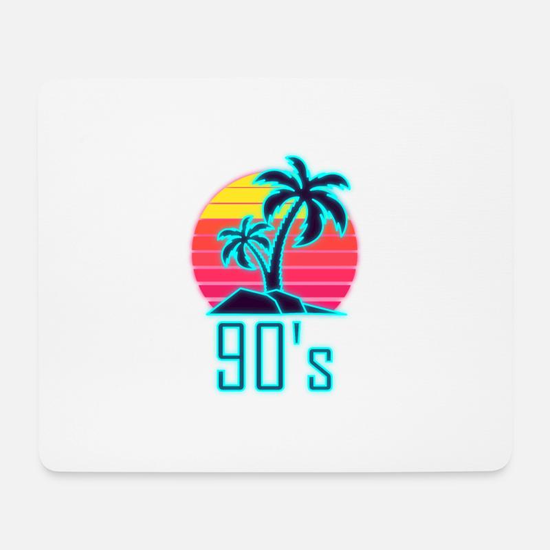 90er Mottoparty 90er Outfit 90er Retro 90er Jahre - Mousepad (Querformat) - Weiß