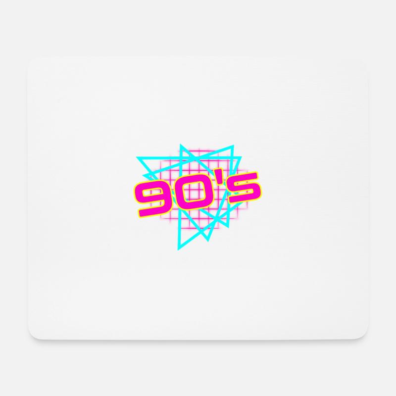 90er Mottoparty 90er Outfit 90er Retro 90er Jahre - Mousepad (Querformat) - Weiß