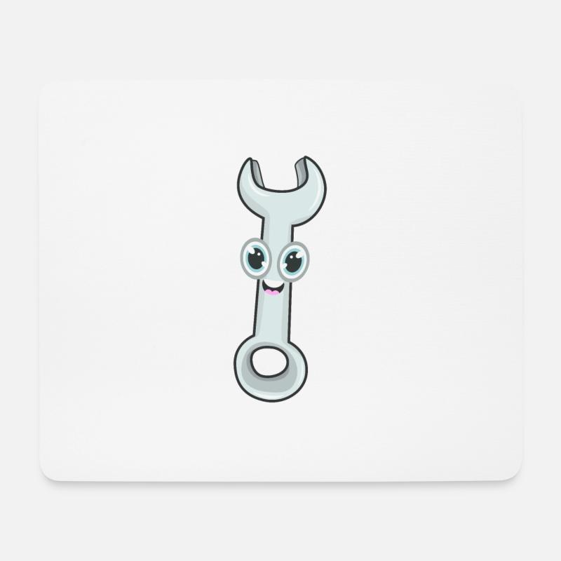 Schraubenschlüssel Werkzeug - Mousepad (Querformat) - Weiß