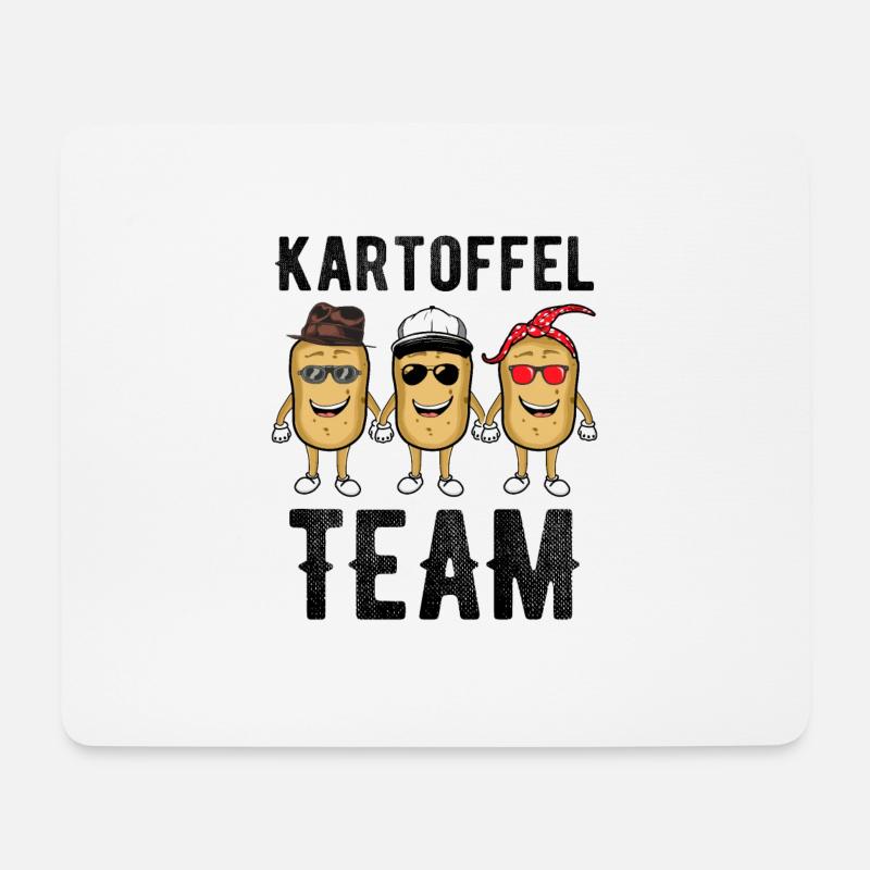 Kartoffel - Mousepad (Querformat) - Weiß