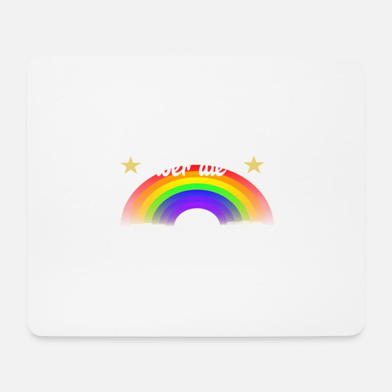 Regenbogenbrücke Gedanke Ruhe in Frieden - Mousepad (Querformat) - Weiß