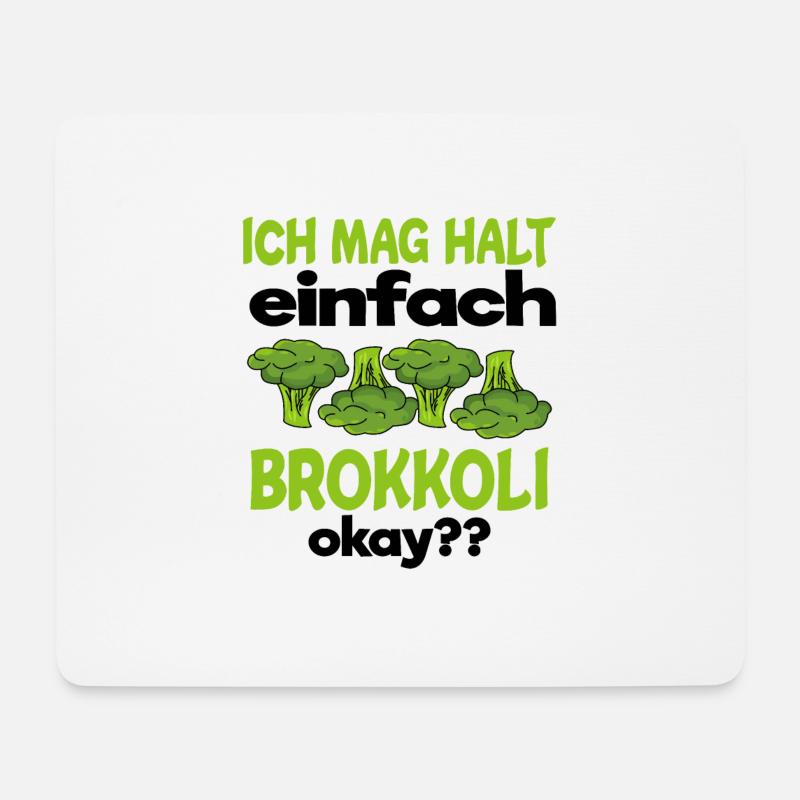 Brokkoli - Mousepad (Querformat) - Weiß