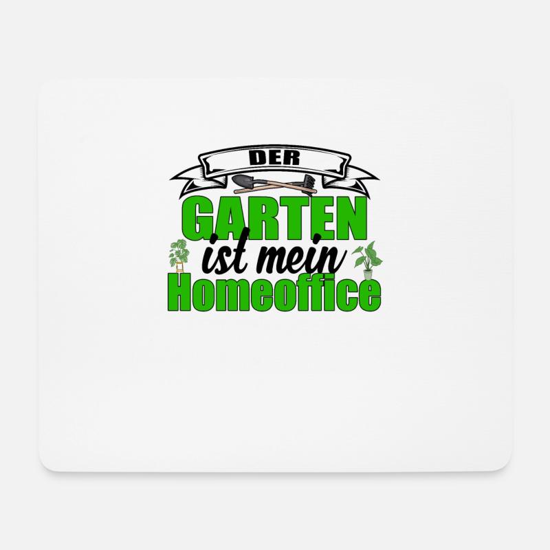 Garten Homeoffice - Mousepad (Querformat) - Weiß