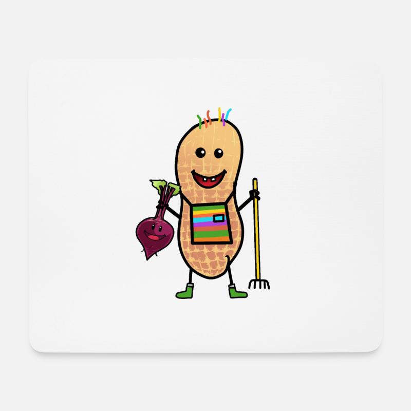 Erdnusss Freak Bauer Bio Öko Gemüse Anbau - Mousepad (Querformat) - Weiß