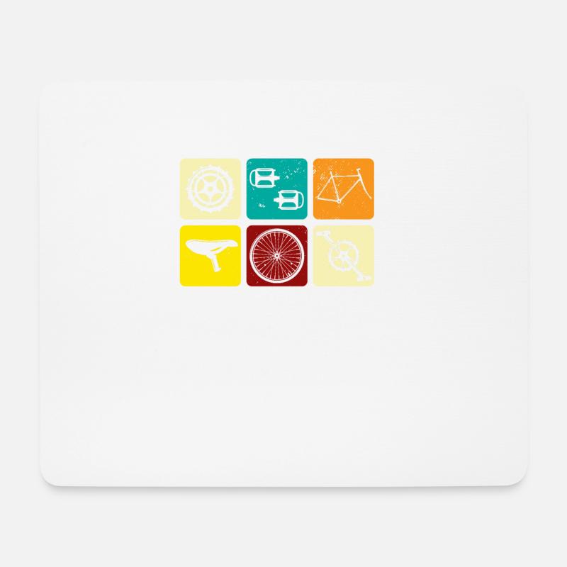 Radfahren Vintage Radfahrer Velo Geschenk - Mousepad (Querformat) - Weiß