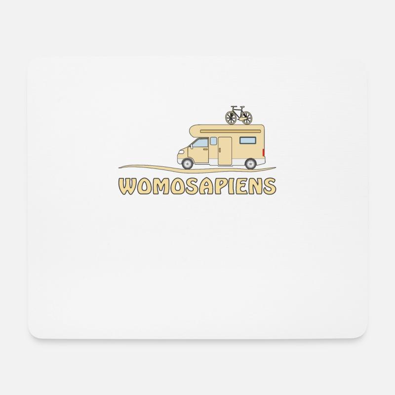 WOHNMOBIL WOMOSAPIENS - Mousepad (Querformat) - Weiß