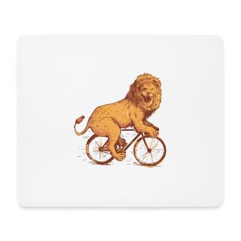 LION DE BICYCLETTE - Tapis de souris (format paysage) - blanc - Devant