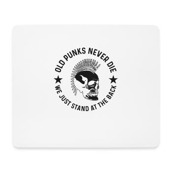 Alter Punk Punker Punkrock Rock Opa Lustig - Mousepad (Querformat) - Weiß - Vorne