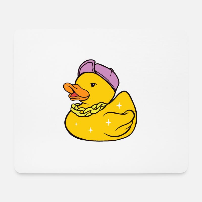 Gangster bath duck, small bandit, cool robber. - Mouse Pad (horizontal) - white