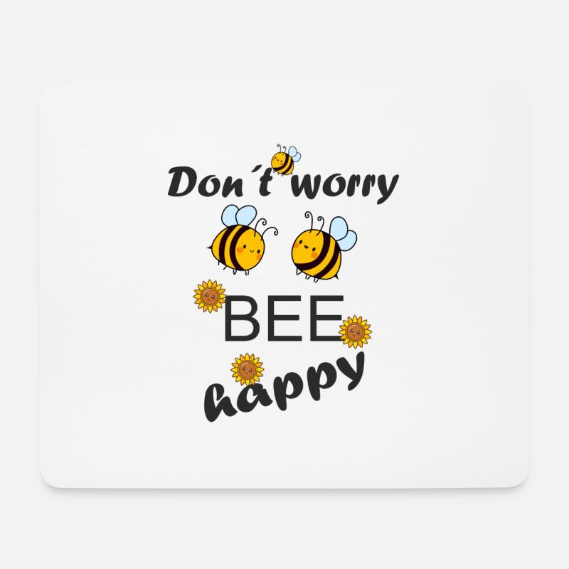 Bee happy Bienen Honig Imker - Mousepad (Querformat) - Weiß