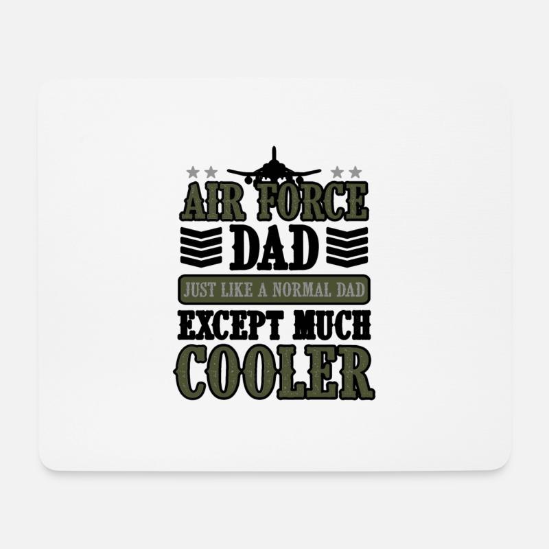 Air Force Dad Pilot USA US Army Amerika Militär - Mousepad (Querformat) - Weiß