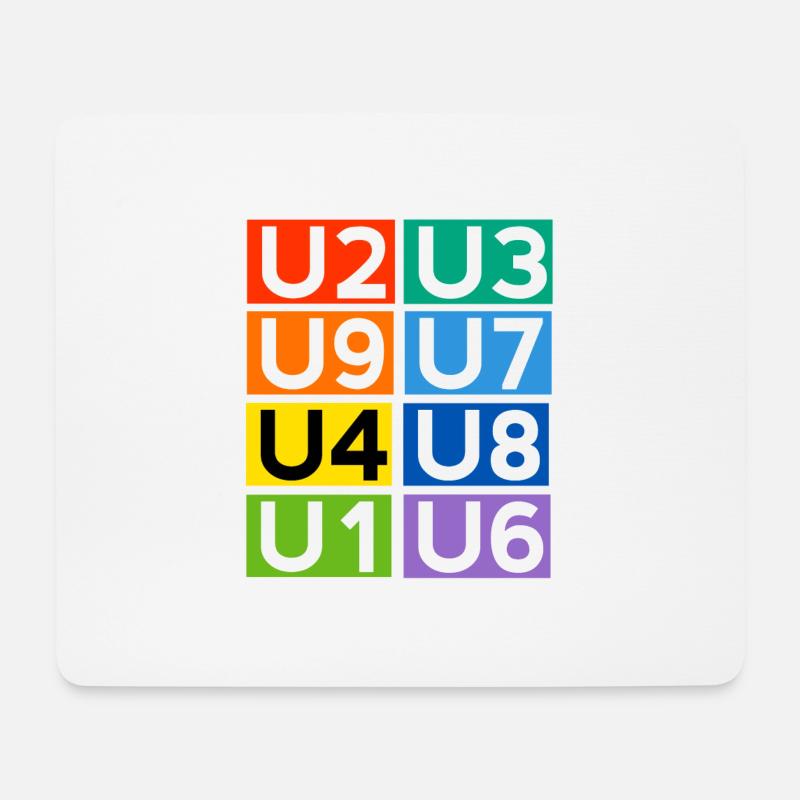 Berliner U-Bahn - Mousepad (Querformat) - Weiß