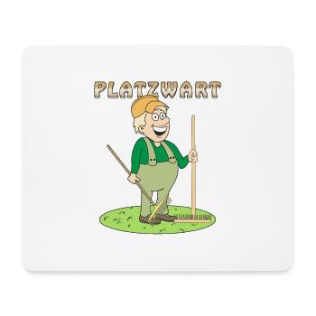 MENSCH COMIC PLATZWART - Mousepad (Querformat) - Weiß - Vorne