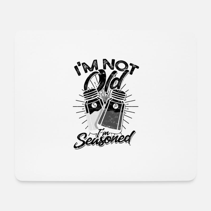 Ich bin nicht alt ich bin gewürzt - Salz und Pfefferstreuer - Mousepad (Querformat) - Weiß
