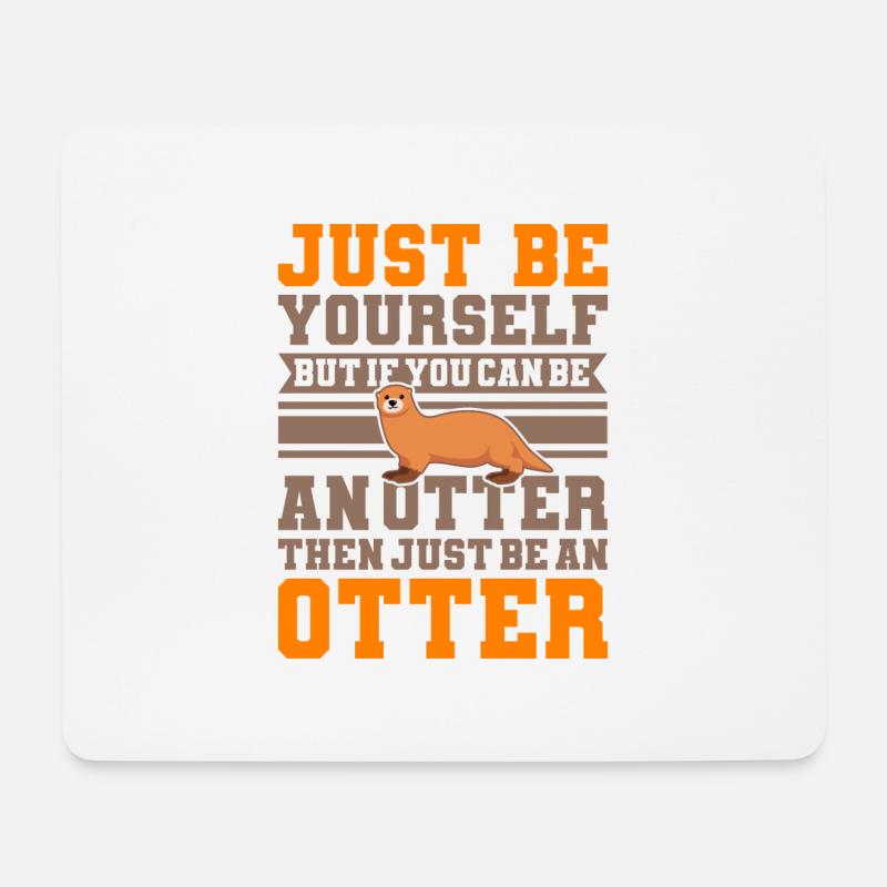SEI EIN OTTER Otter Merch Süßer Otter Kinder - Mousepad (Querformat) - Weiß