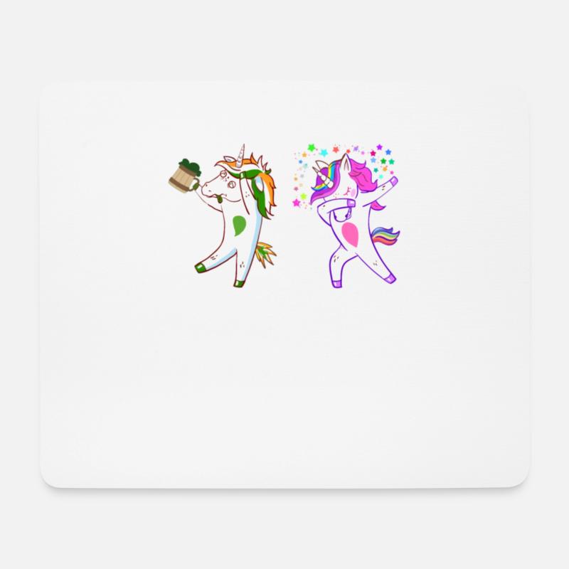 Lustige Dabbing Tante Einhorn - Mousepad (Querformat) - Weiß