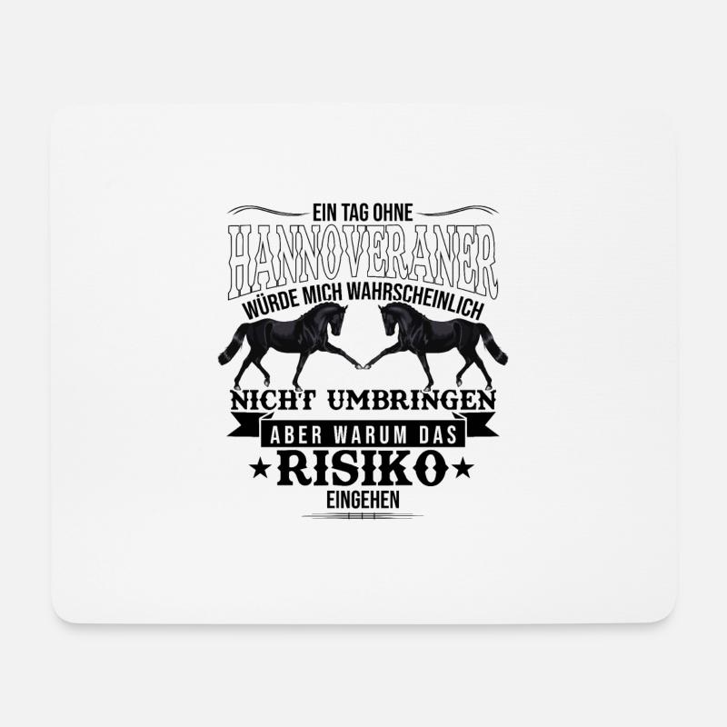 Pferd, Pferdezucht, Hannoveraner - Mousepad (Querformat) - Weiß