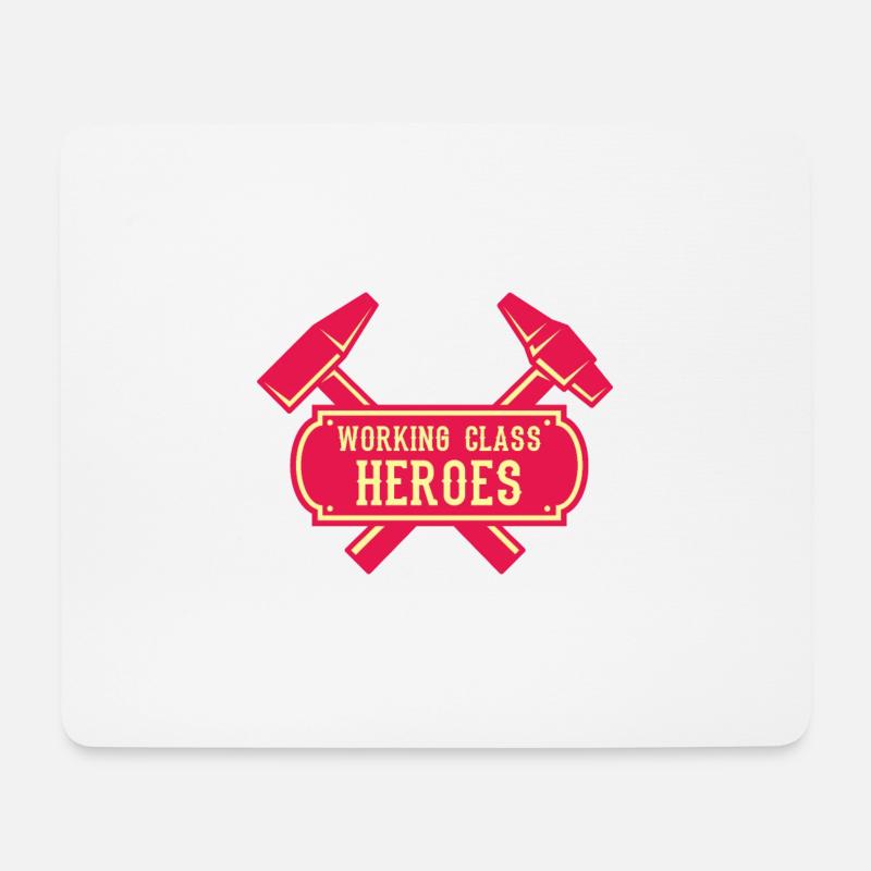 WORKING CLASS HEROES KFZ Mechaniker Werkstatt Team - Mousepad (Querformat) - Weiß
