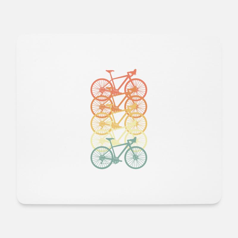 Rennrad retro Radler - Mousepad (Querformat) - Weiß