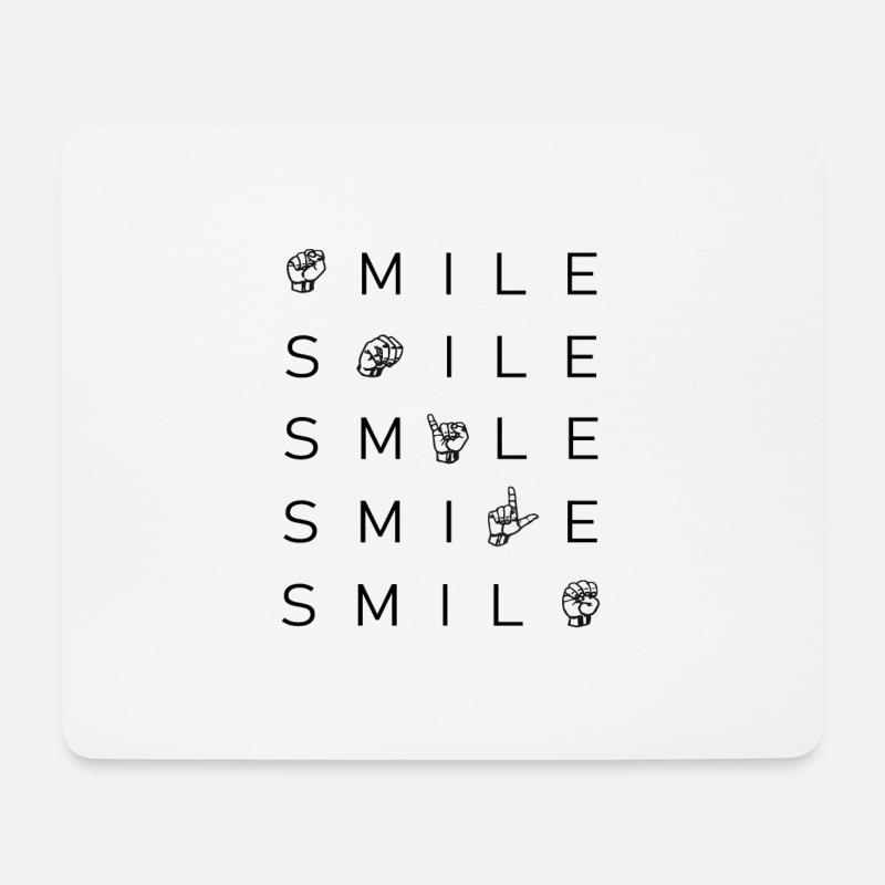 smile - DGS Streetwear - Mousepad (Querformat) - Weiß