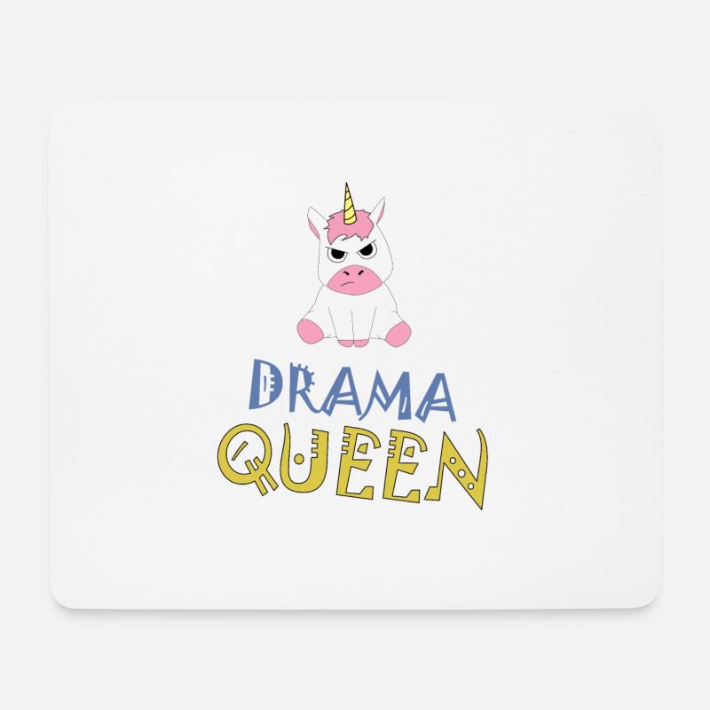 Einhorn Unicorn Drama Queen witziges Geschenk - Mousepad (Querformat) - Weiß