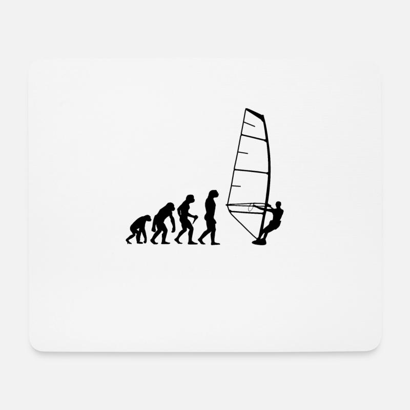 Windsurf Evolution Shirt Surfer Windsurfer Surf - Mousepad (Querformat) - Weiß