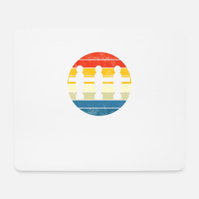 Geschenkidee Tischfussball Kicker Design - Mousepad (Querformat) - Weiß