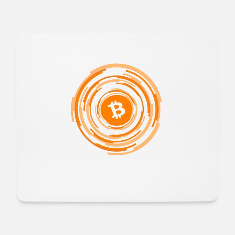 Bitcoin Kryptowährung - Mousepad (Querformat) - Weiß