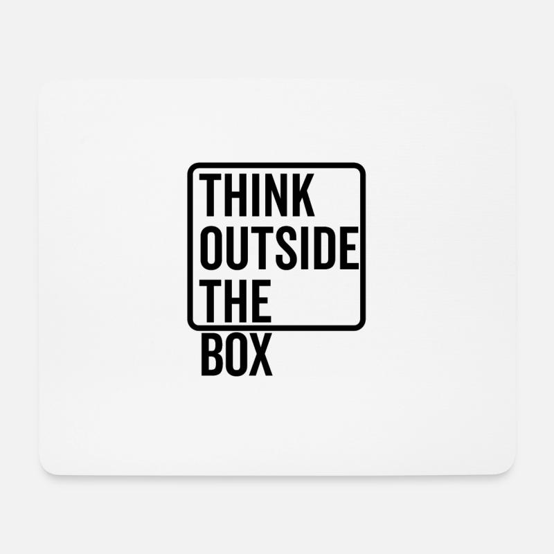 Denken Sie außerhalb der Box - Mousepad (Querformat) - Weiß