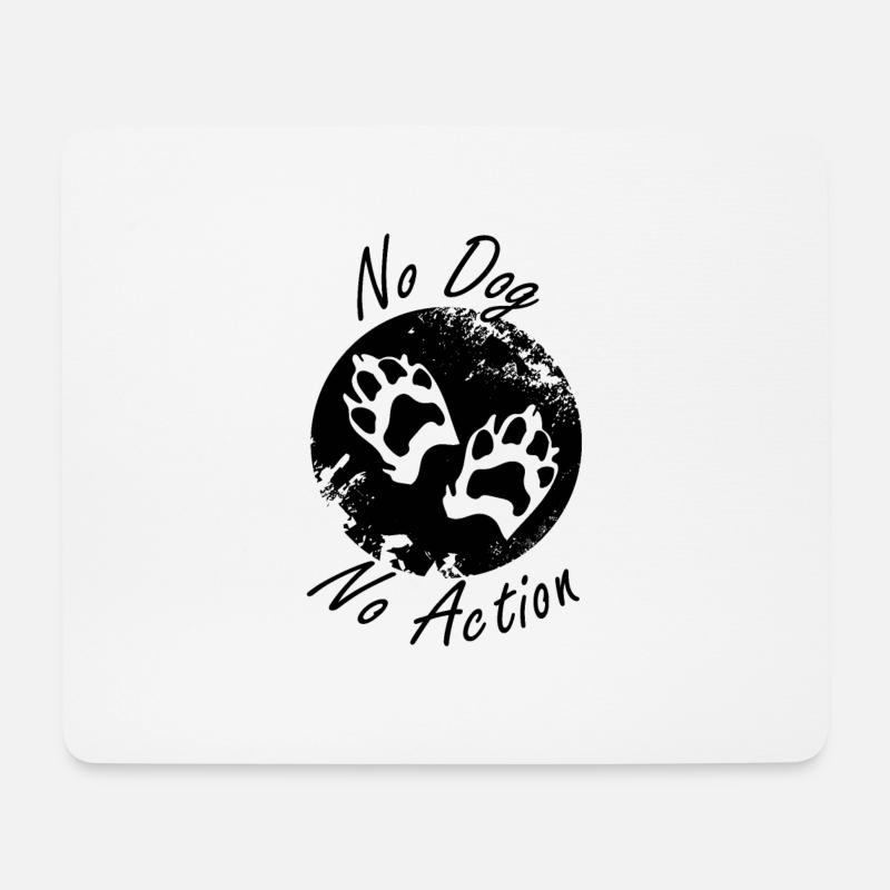 Pfotenabdrücke Hundepfote Pfoten Hund Hunde - Mousepad (Querformat) - Weiß
