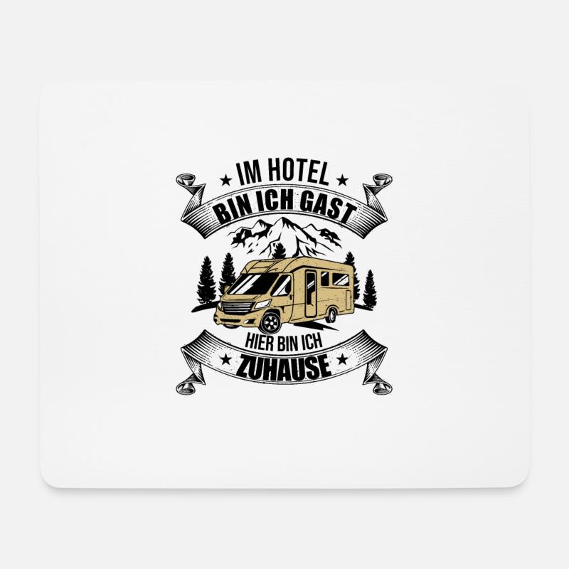 Camping - Mousepad (Querformat) - Weiß