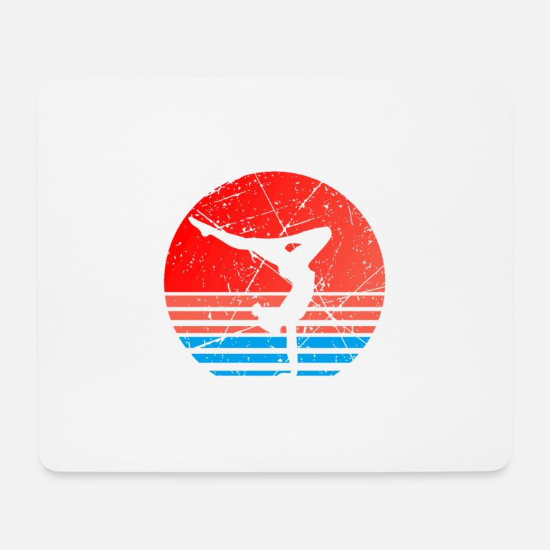 Turnen Turnerin Sport Gymnastik - Mousepad (Querformat) - Weiß