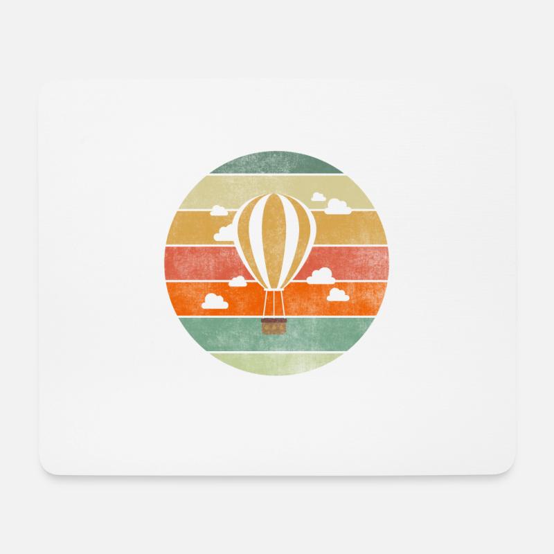 Ballonfliegen Ballonfahrer Heißluftballon - Mousepad (Querformat) - Weiß