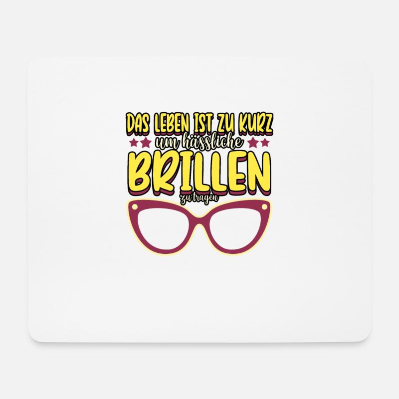 Optiker Augen Sehhilfe Brille Beruf Lustig - Mousepad (Querformat) - Weiß